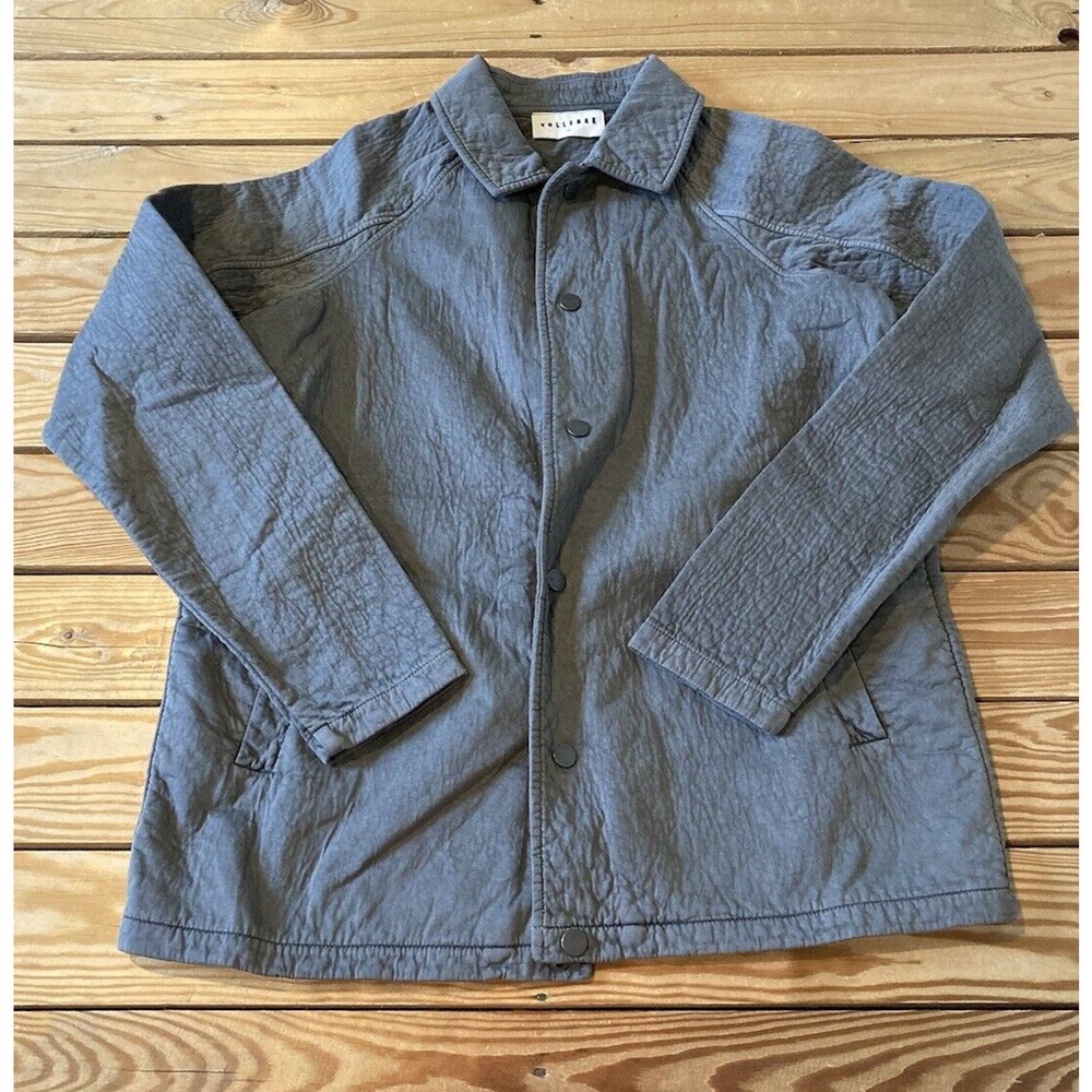 Vollebak Organic Cotton Algae Dyed Snap Front Jacket Size Xs Men’s Gray